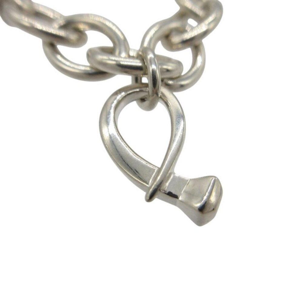 Gucci 5 Charm Bamboo G Logo Dog Tag Icon Charm Bracelet Silver 925 Silver 0524 - Picture 5 of 7